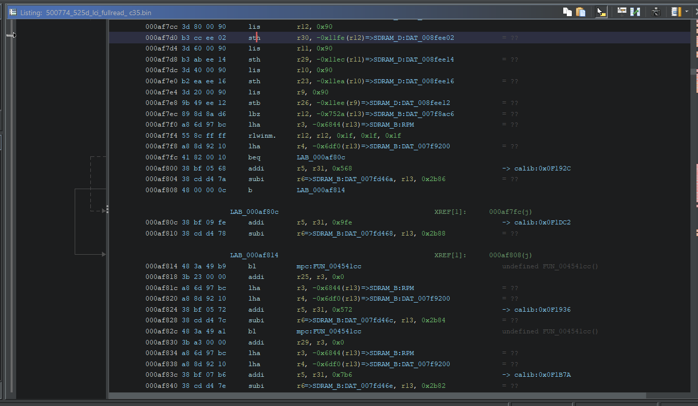 Boost module map selection Ghidra