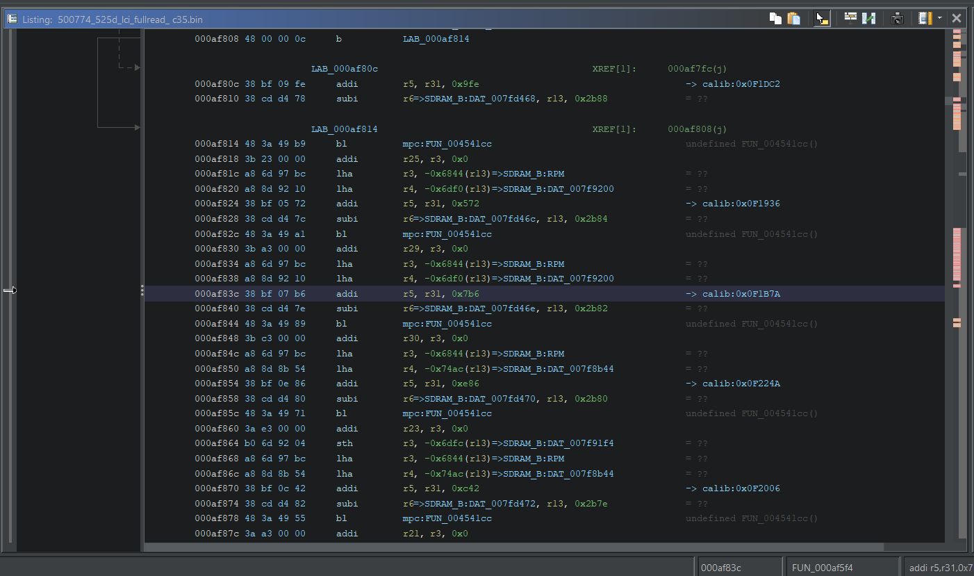DPF regen boost maps Ghidra